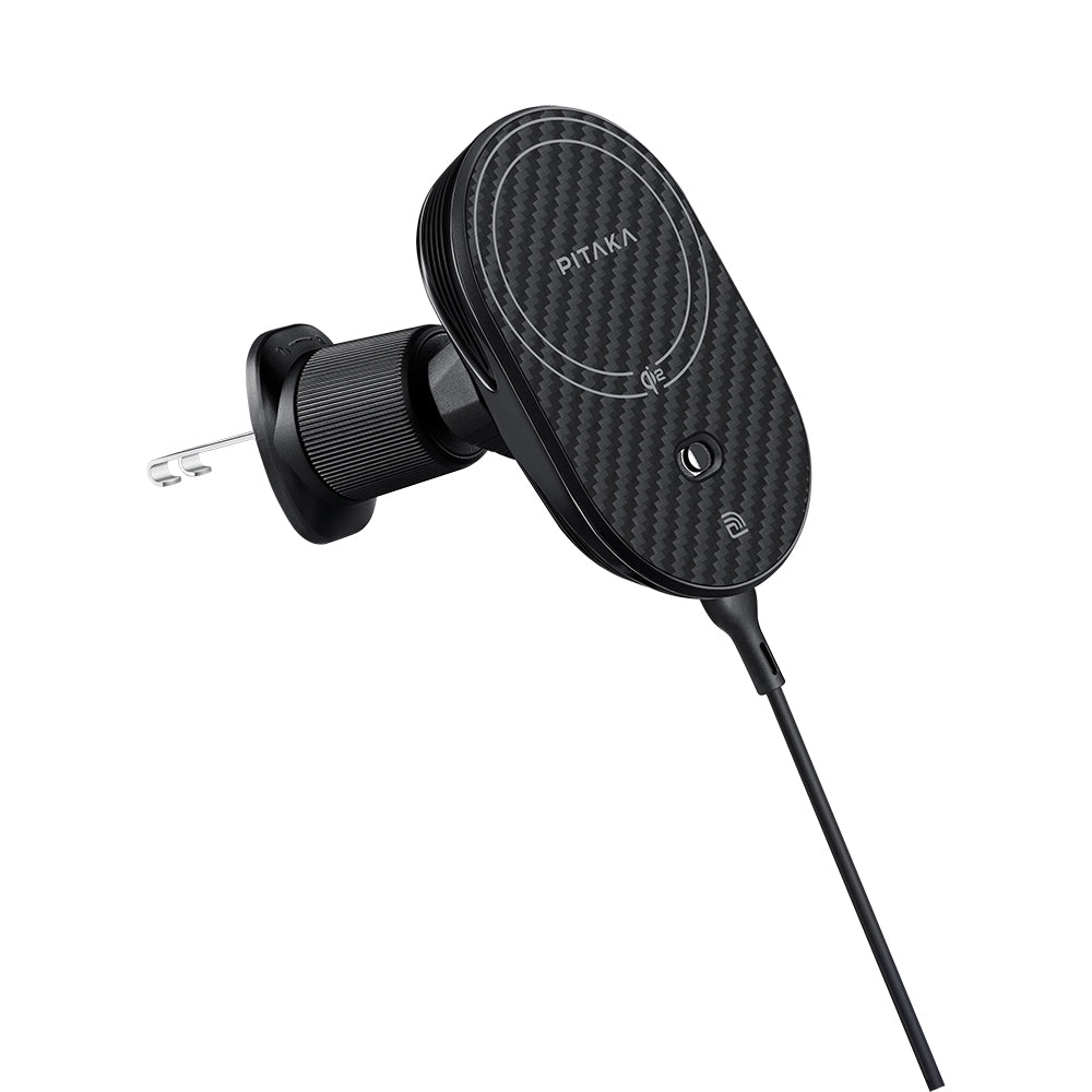 Pitaka MagEZ Pro 2 M-safe Şarj Özellikli Qi2 Aramid Fiber Araç Telefon Tutucu Pitaka MagEZ Pro 2 M-safe Şarj Özellikli Qi2 Aramid Fiber Araç Telefon Tutucu